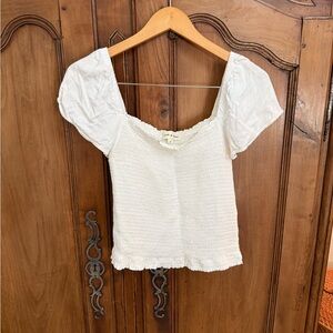 White Smocked Top